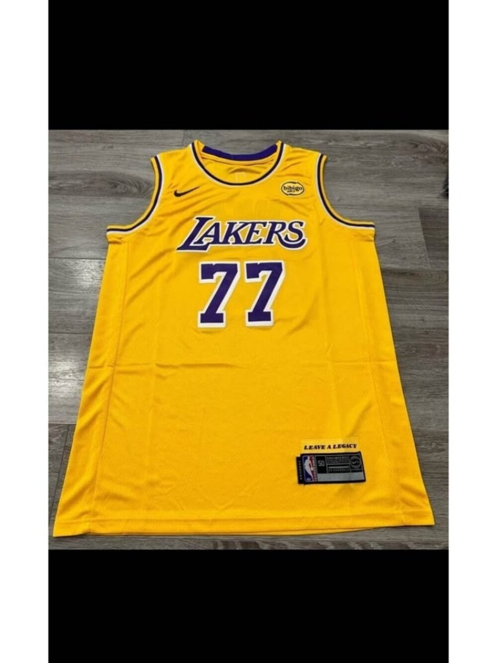 NBA Basketball  Los Angeles Lakers Luka Doncic #77 Jersey XL Yellow NWT NEW